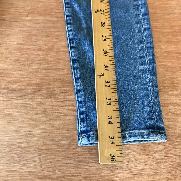 Frame Le High Skinny Jeans Women 26 Blue Mid Rise Medium Wash Stretch Preppy - Picture 7 of 14